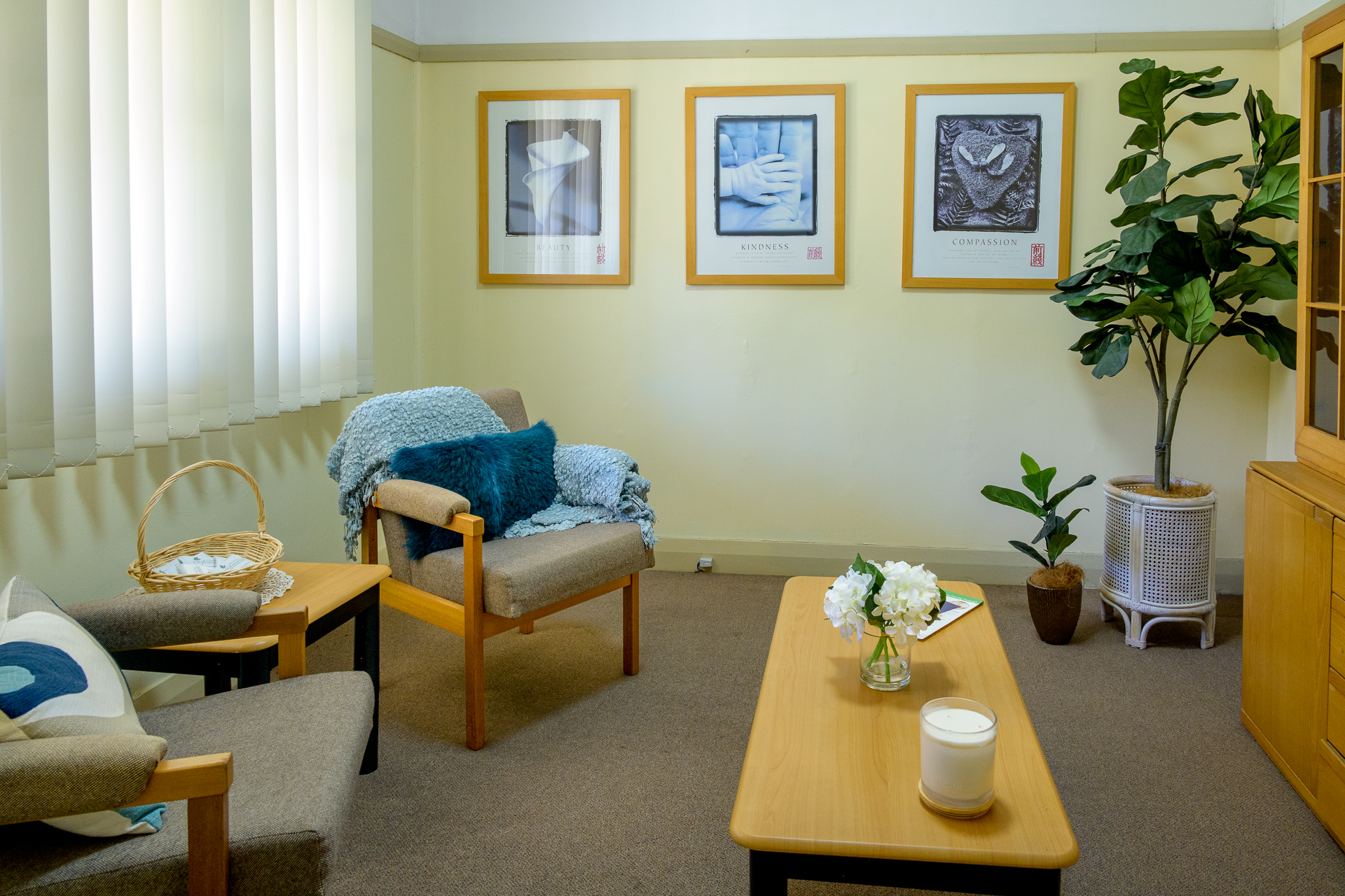 Comfortable waiting area at Wollongong City Funerals